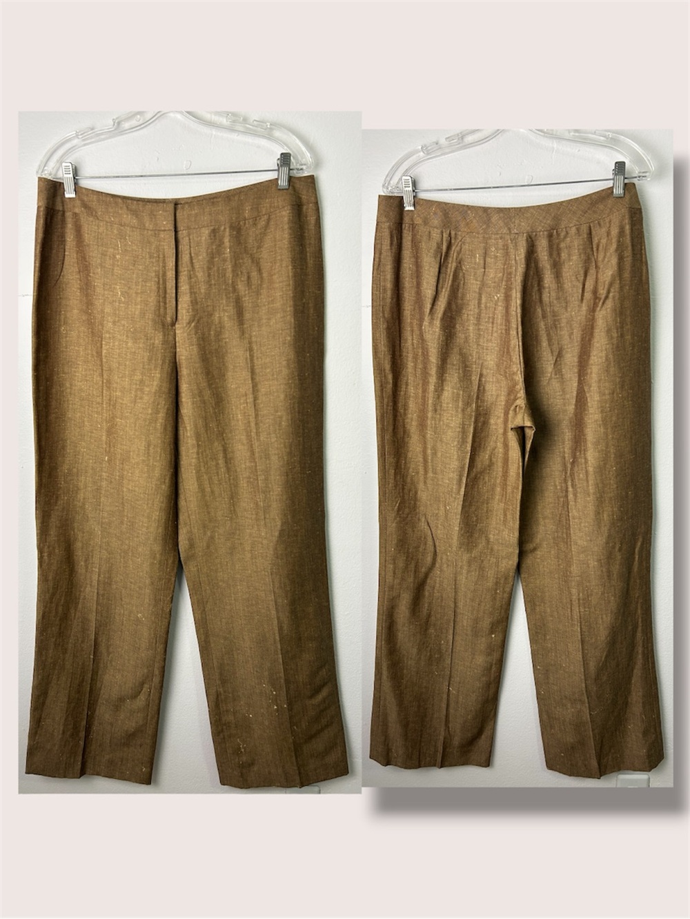 Lafayette 148 Linen Virgin Wool pants Size 14 Old money quite luxury clean girl